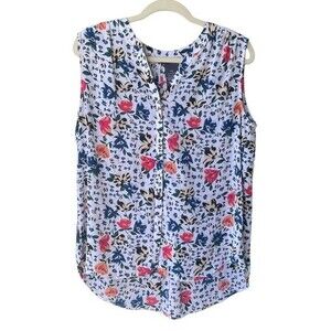 Chelsea & Theodore Floral Blouse Size L